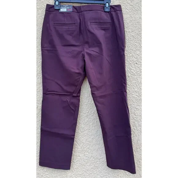 Mario Serrani Pants Size 8 Merlot Slim Fit Comfort Stretch - Picture 6 of 6
